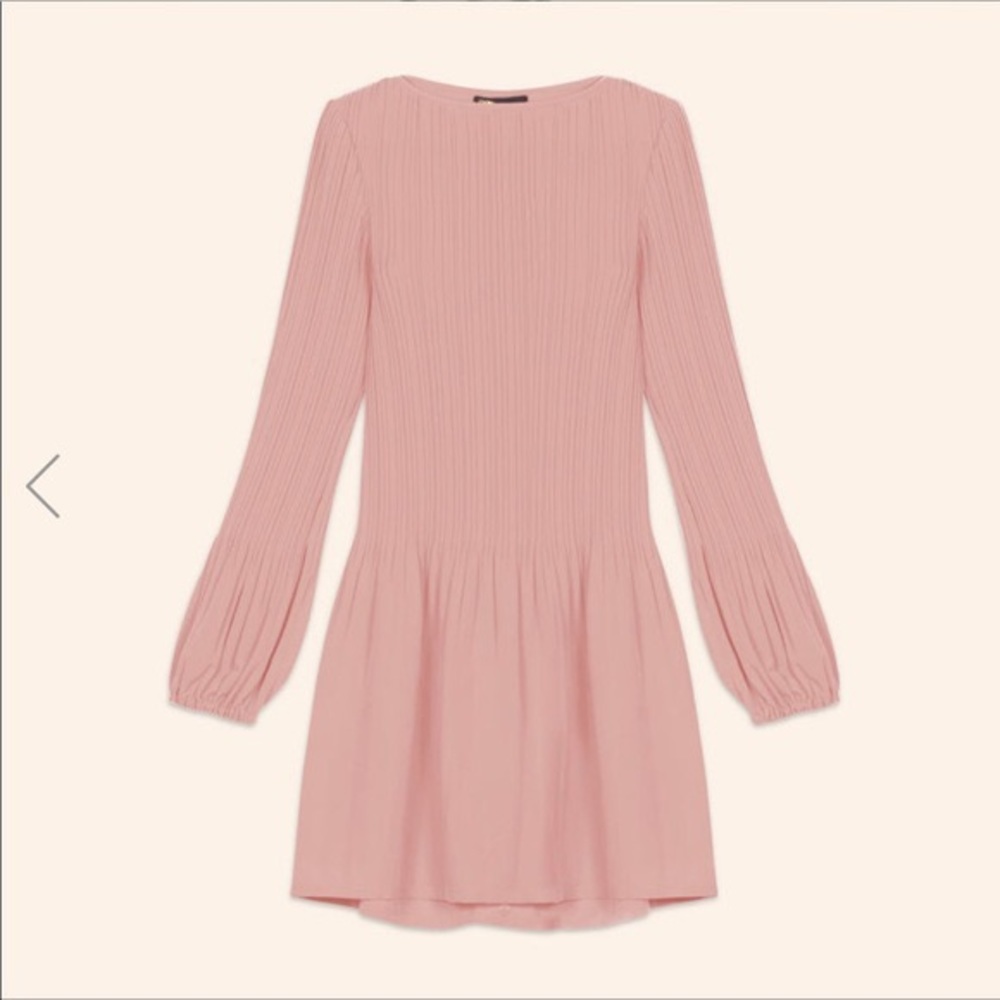 BRAND NEW MAJE pleated dress PINK/NUDE size 1